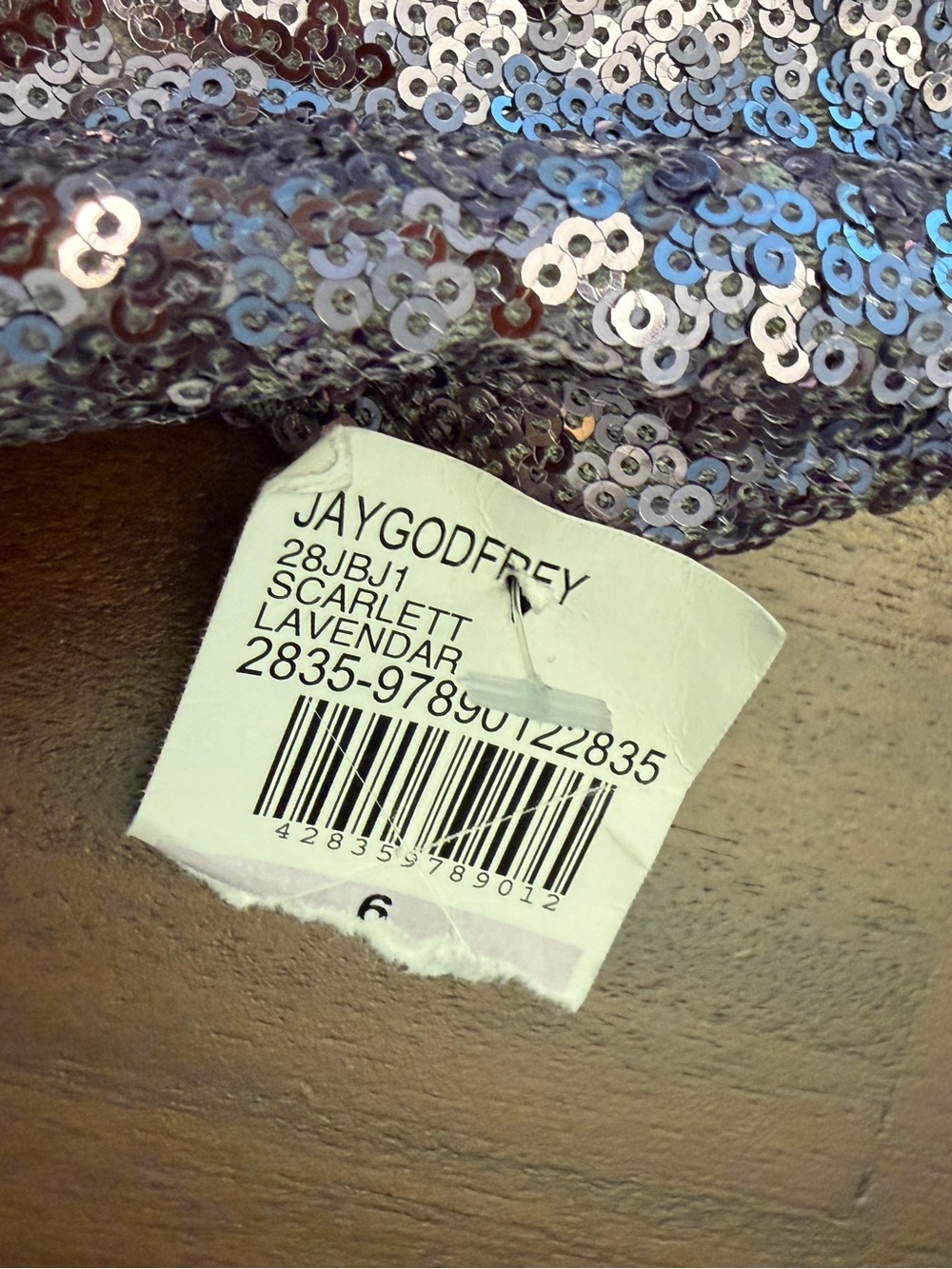 NWT Jay Godfrey Red Eye Sheath Sequin Dress Lavender Silver (SD2) - Picture 6 of 7
